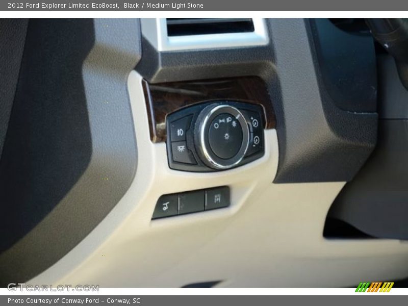 Black / Medium Light Stone 2012 Ford Explorer Limited EcoBoost