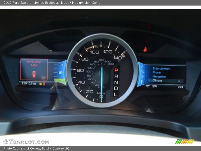 Black / Medium Light Stone 2012 Ford Explorer Limited EcoBoost