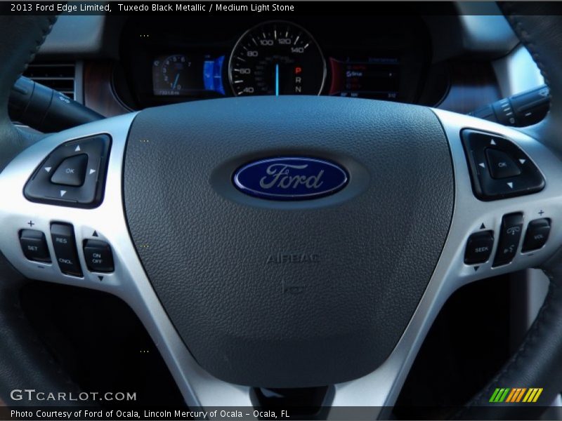 Tuxedo Black Metallic / Medium Light Stone 2013 Ford Edge Limited