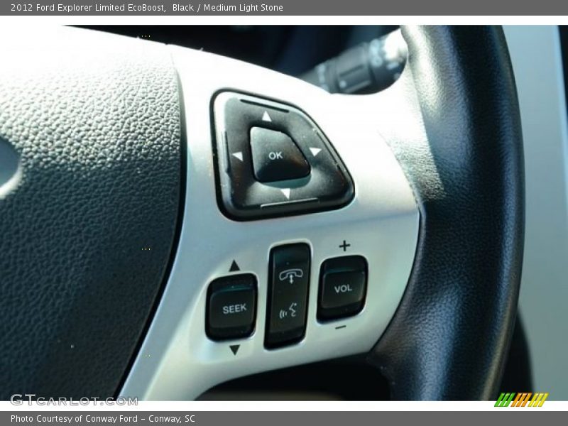 Black / Medium Light Stone 2012 Ford Explorer Limited EcoBoost