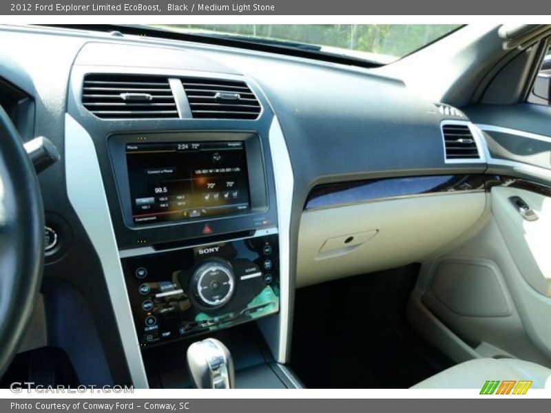 Black / Medium Light Stone 2012 Ford Explorer Limited EcoBoost