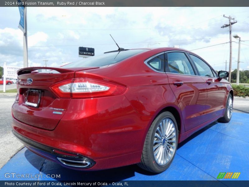 Ruby Red / Charcoal Black 2014 Ford Fusion Titanium