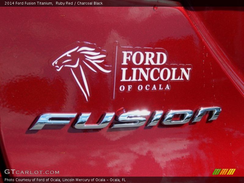 Ruby Red / Charcoal Black 2014 Ford Fusion Titanium