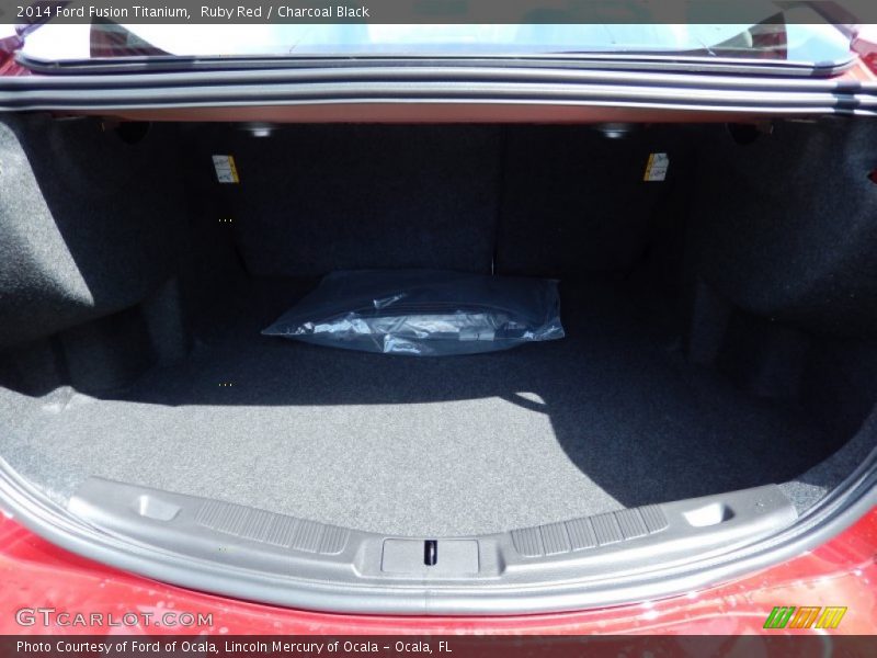 Ruby Red / Charcoal Black 2014 Ford Fusion Titanium