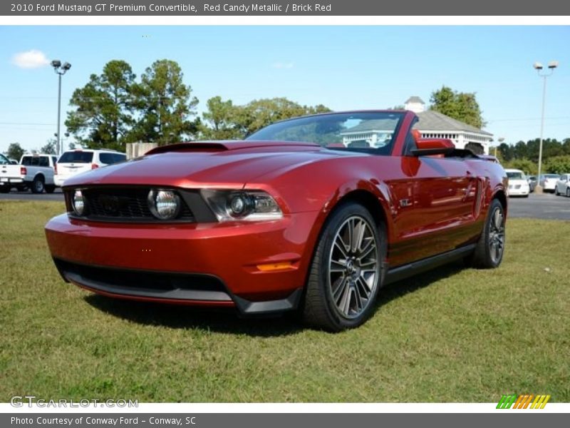 Red Candy Metallic / Brick Red 2010 Ford Mustang GT Premium Convertible