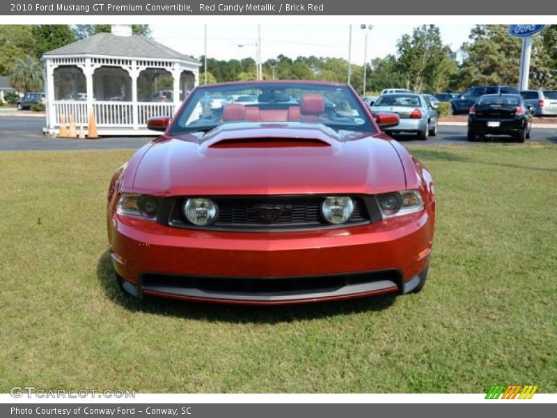 Red Candy Metallic / Brick Red 2010 Ford Mustang GT Premium Convertible