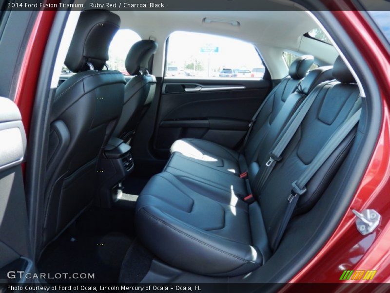 Ruby Red / Charcoal Black 2014 Ford Fusion Titanium