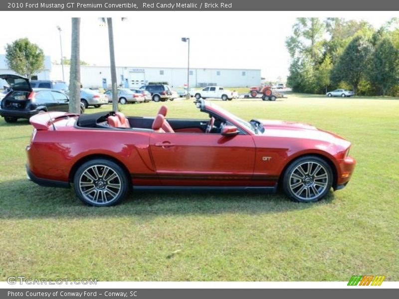Red Candy Metallic / Brick Red 2010 Ford Mustang GT Premium Convertible