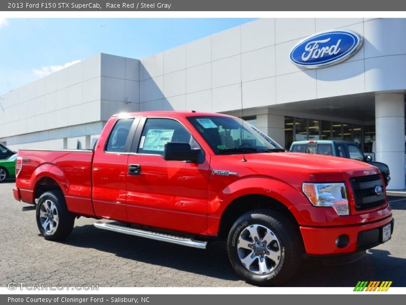 Race Red / Steel Gray 2013 Ford F150 STX SuperCab