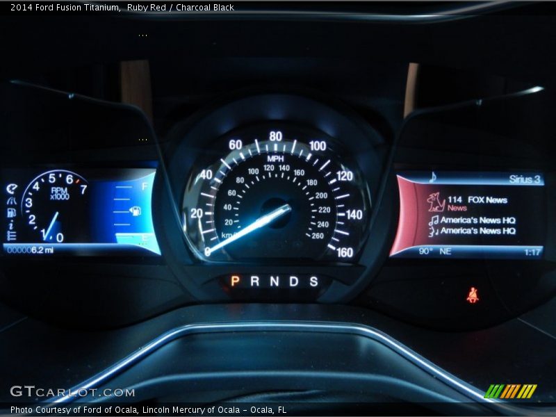 Ruby Red / Charcoal Black 2014 Ford Fusion Titanium