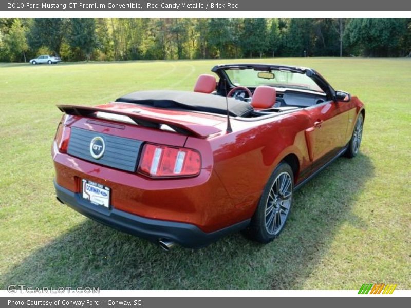 Red Candy Metallic / Brick Red 2010 Ford Mustang GT Premium Convertible