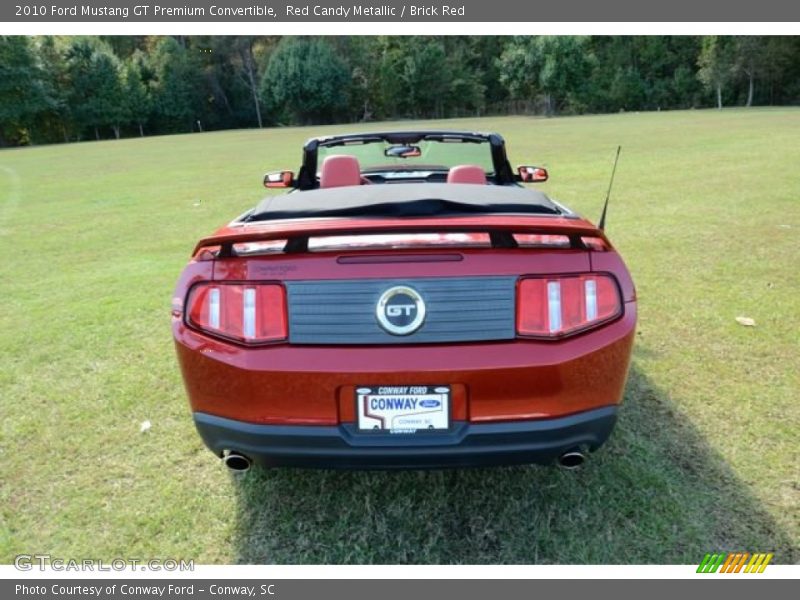 Red Candy Metallic / Brick Red 2010 Ford Mustang GT Premium Convertible