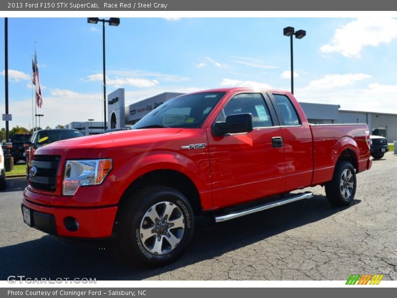 Race Red / Steel Gray 2013 Ford F150 STX SuperCab