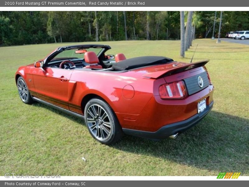 Red Candy Metallic / Brick Red 2010 Ford Mustang GT Premium Convertible