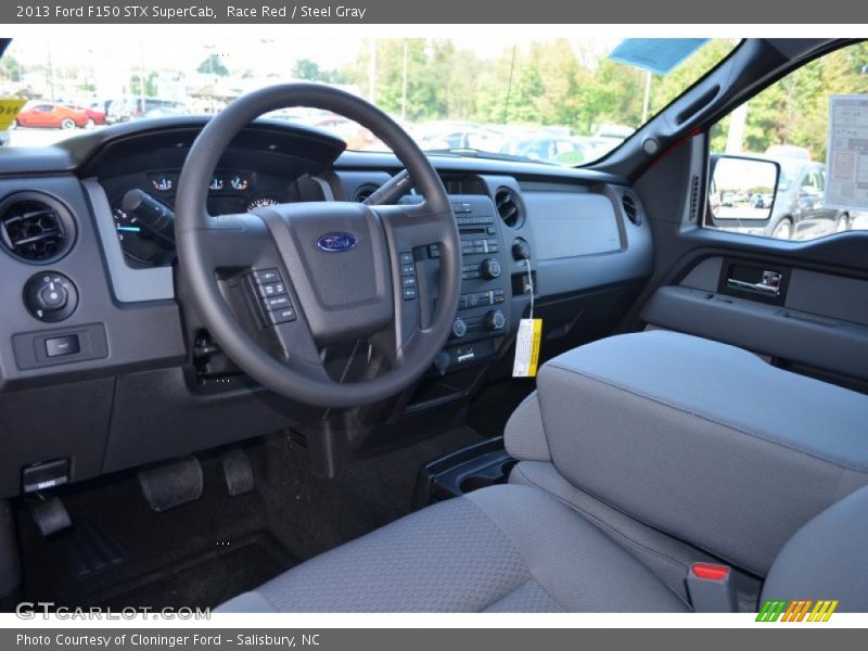 Race Red / Steel Gray 2013 Ford F150 STX SuperCab