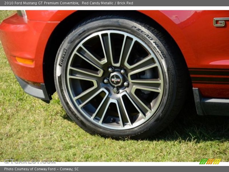 Red Candy Metallic / Brick Red 2010 Ford Mustang GT Premium Convertible