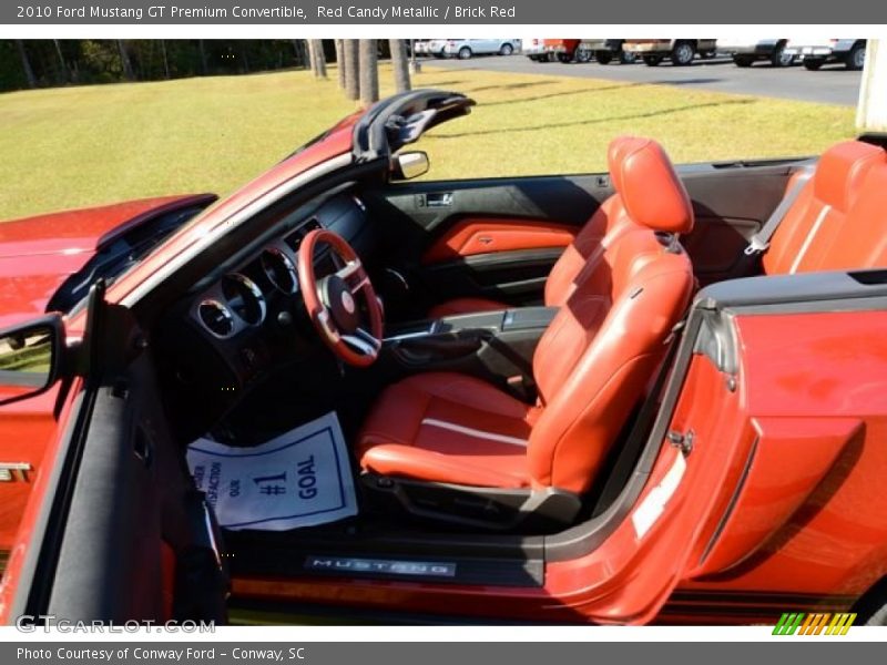 Red Candy Metallic / Brick Red 2010 Ford Mustang GT Premium Convertible