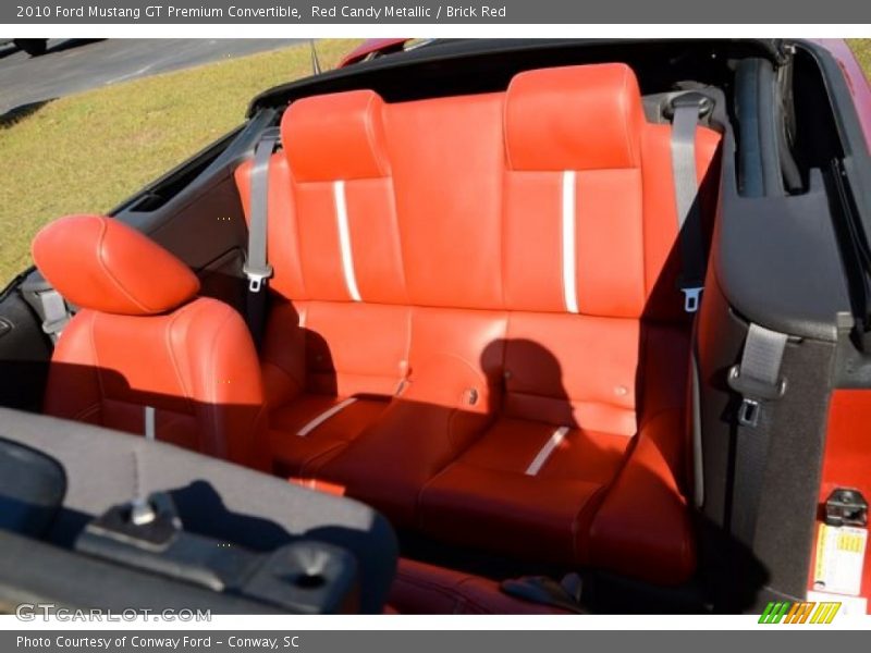 Red Candy Metallic / Brick Red 2010 Ford Mustang GT Premium Convertible