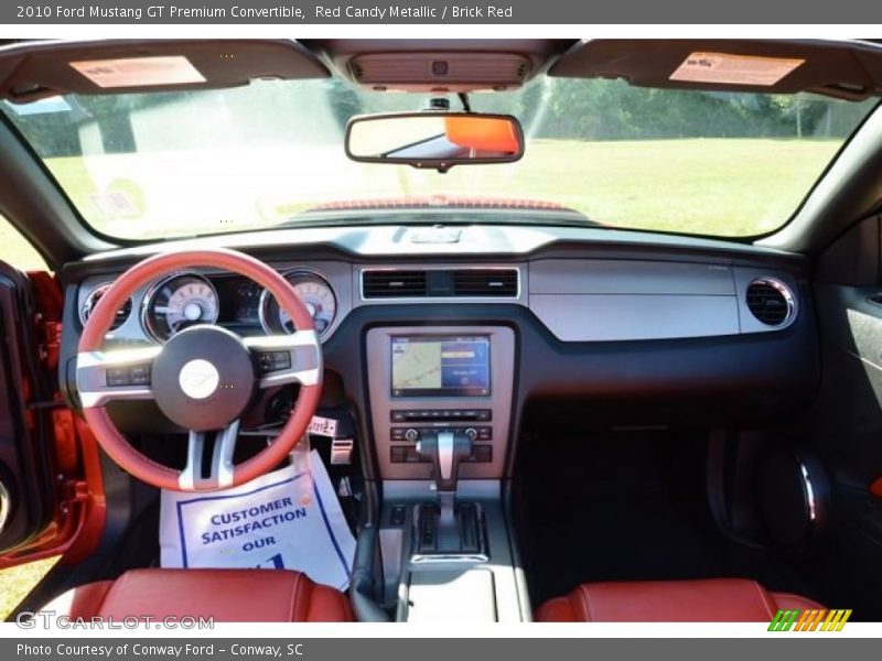 Red Candy Metallic / Brick Red 2010 Ford Mustang GT Premium Convertible