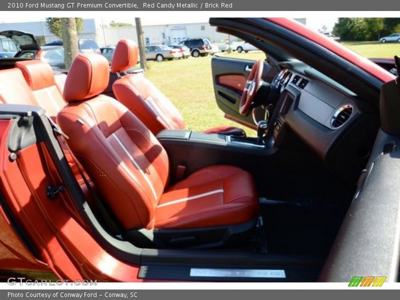 Red Candy Metallic / Brick Red 2010 Ford Mustang GT Premium Convertible