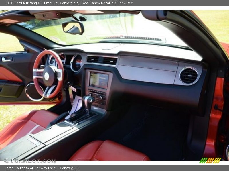 Red Candy Metallic / Brick Red 2010 Ford Mustang GT Premium Convertible