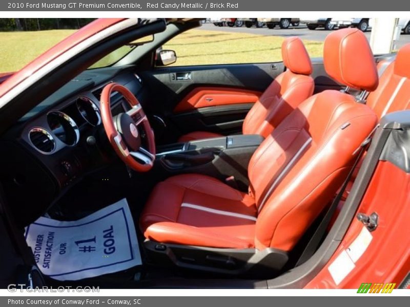 Red Candy Metallic / Brick Red 2010 Ford Mustang GT Premium Convertible