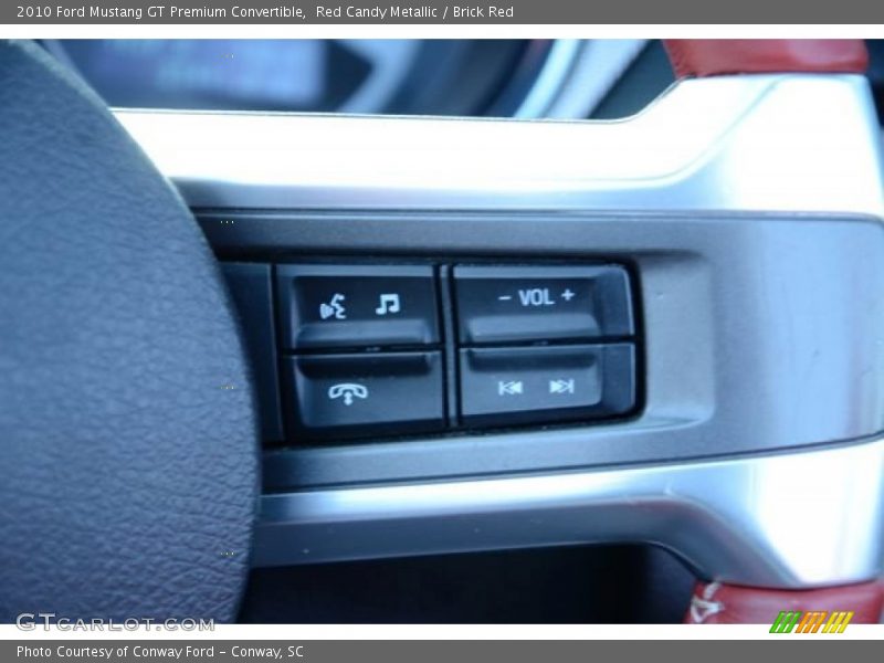 Red Candy Metallic / Brick Red 2010 Ford Mustang GT Premium Convertible