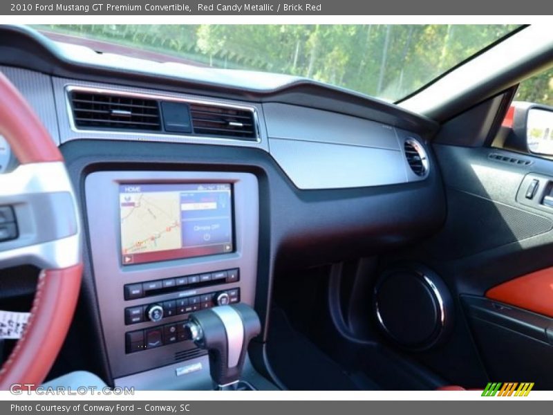 Red Candy Metallic / Brick Red 2010 Ford Mustang GT Premium Convertible