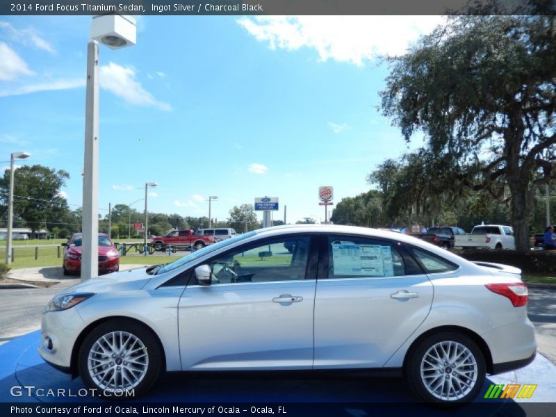 Ingot Silver / Charcoal Black 2014 Ford Focus Titanium Sedan