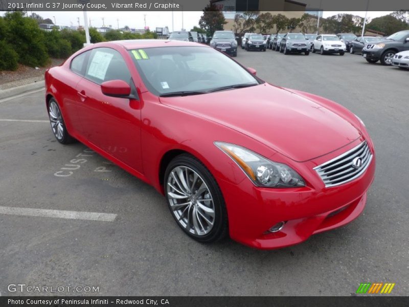 Vibrant Red / Graphite 2011 Infiniti G 37 Journey Coupe