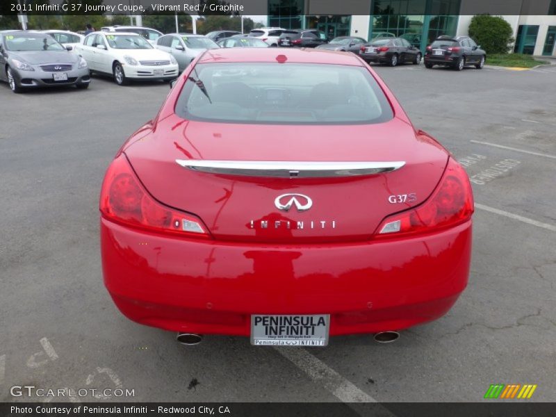 Vibrant Red / Graphite 2011 Infiniti G 37 Journey Coupe