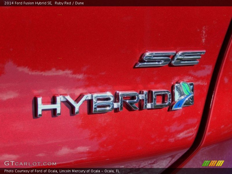 Ruby Red / Dune 2014 Ford Fusion Hybrid SE