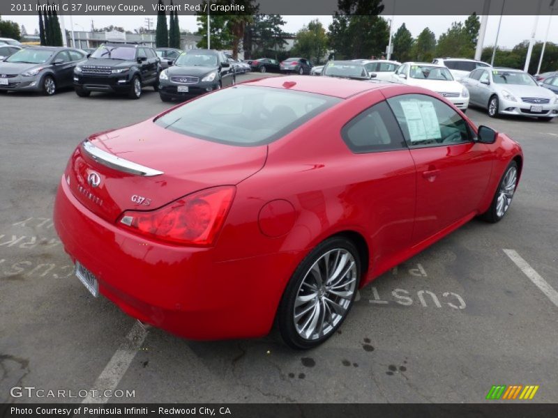 Vibrant Red / Graphite 2011 Infiniti G 37 Journey Coupe