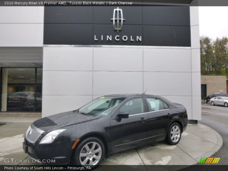 Tuxedo Black Metallic / Dark Charcoal 2010 Mercury Milan V6 Premier AWD