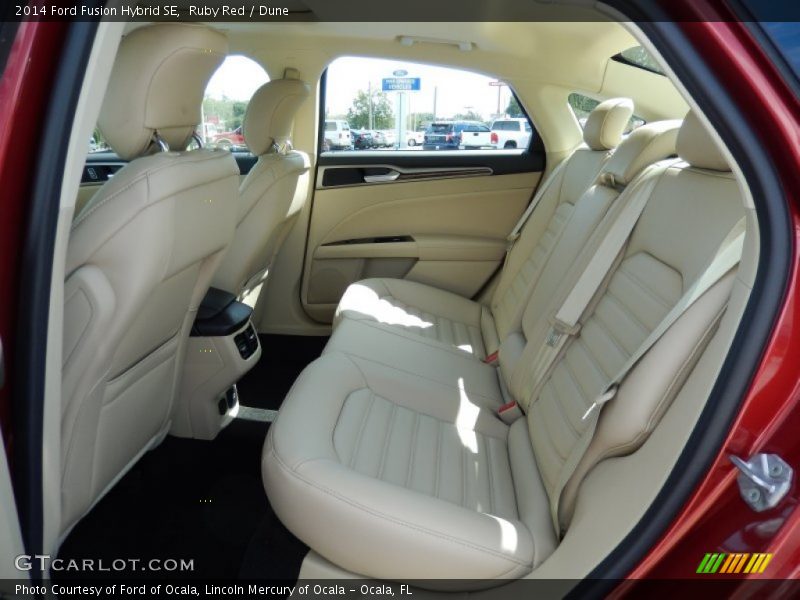 Ruby Red / Dune 2014 Ford Fusion Hybrid SE