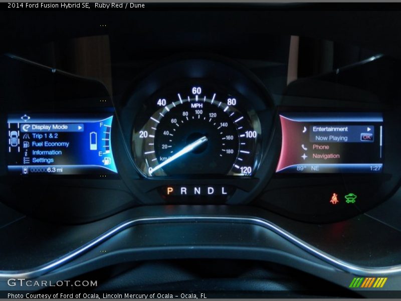 Ruby Red / Dune 2014 Ford Fusion Hybrid SE