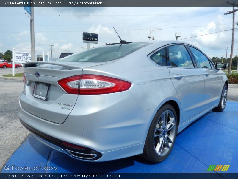 Ingot Silver / Charcoal Black 2014 Ford Fusion Titanium