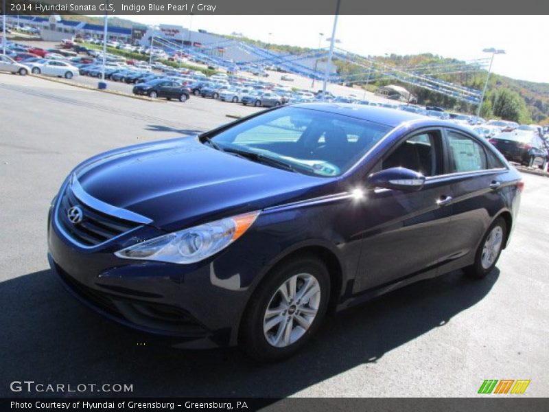 Indigo Blue Pearl / Gray 2014 Hyundai Sonata GLS