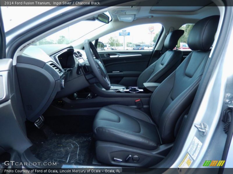  2014 Fusion Titanium Charcoal Black Interior