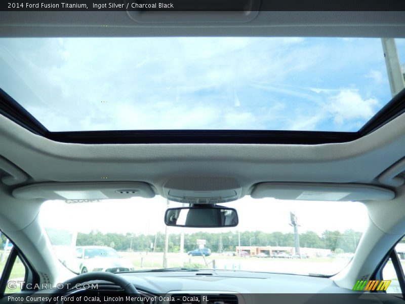 Ingot Silver / Charcoal Black 2014 Ford Fusion Titanium