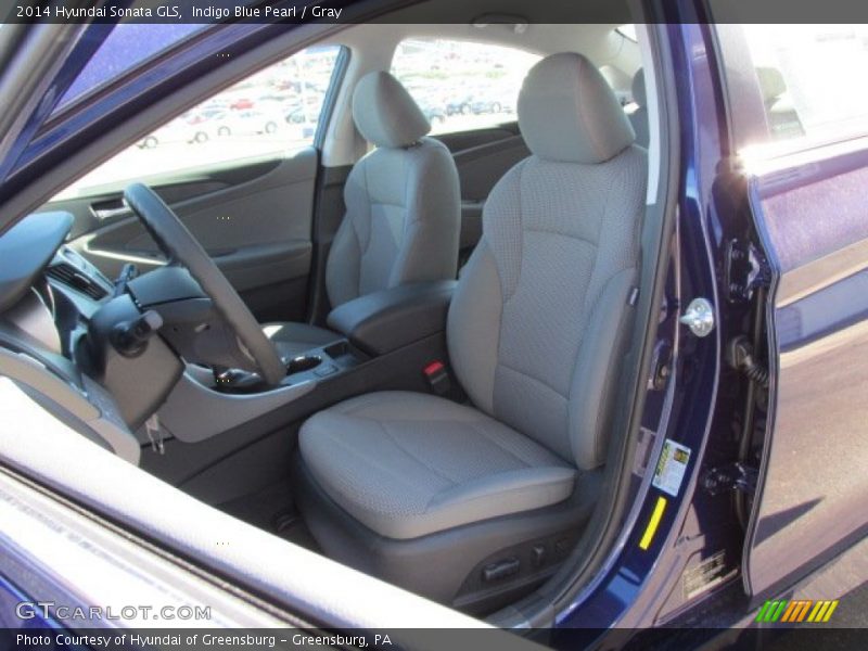 Indigo Blue Pearl / Gray 2014 Hyundai Sonata GLS