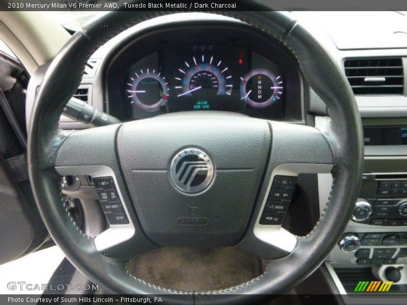 Tuxedo Black Metallic / Dark Charcoal 2010 Mercury Milan V6 Premier AWD