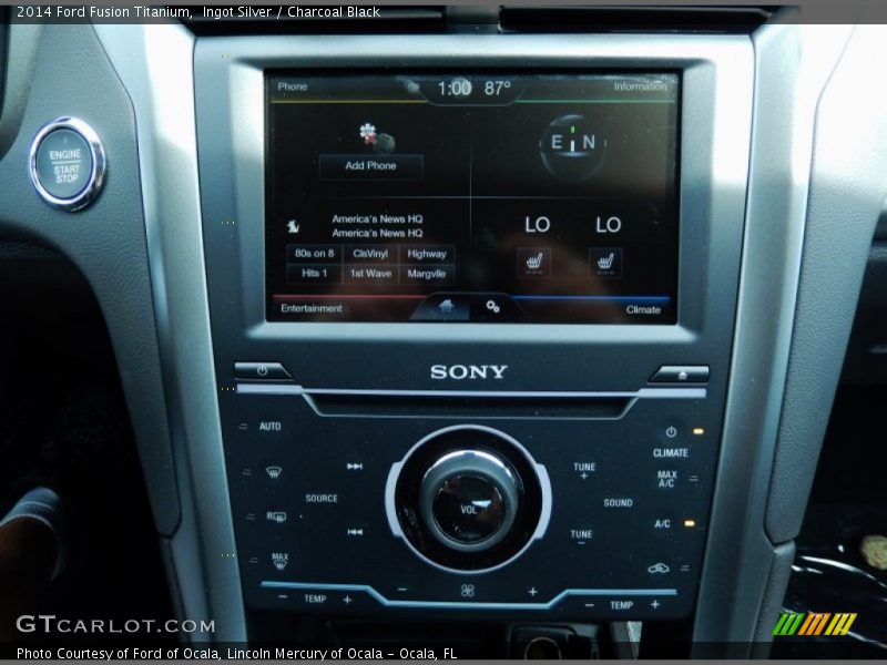 Ingot Silver / Charcoal Black 2014 Ford Fusion Titanium