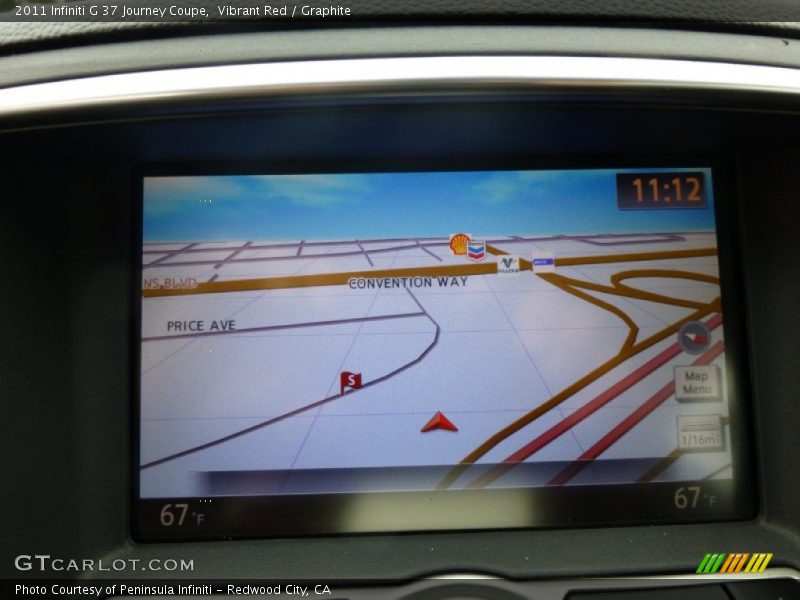 Vibrant Red / Graphite 2011 Infiniti G 37 Journey Coupe