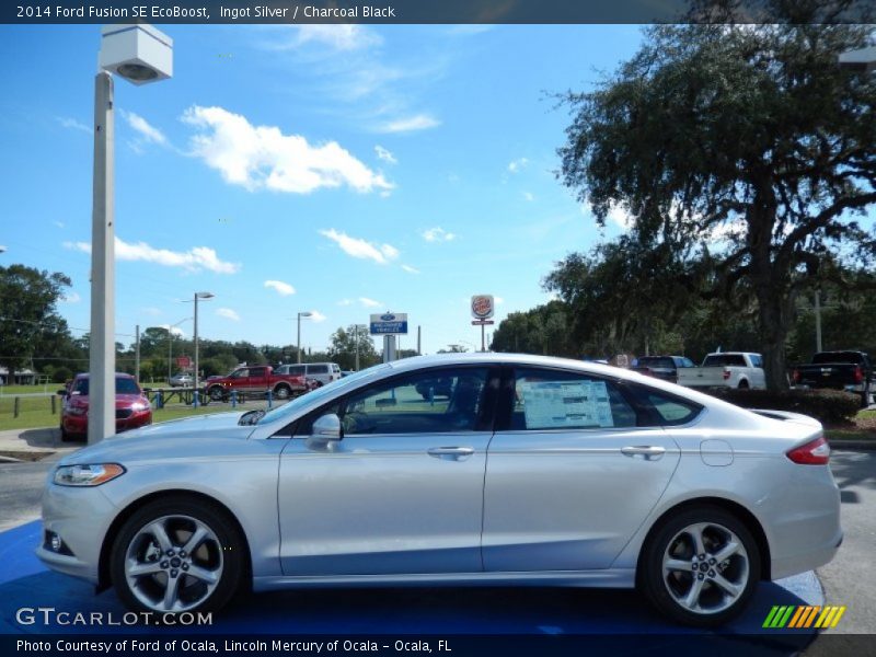 Ingot Silver / Charcoal Black 2014 Ford Fusion SE EcoBoost