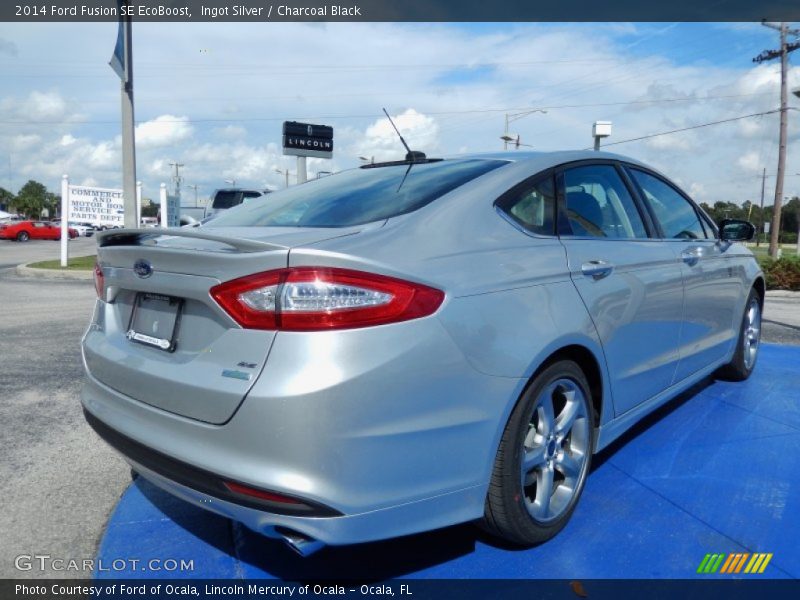 Ingot Silver / Charcoal Black 2014 Ford Fusion SE EcoBoost