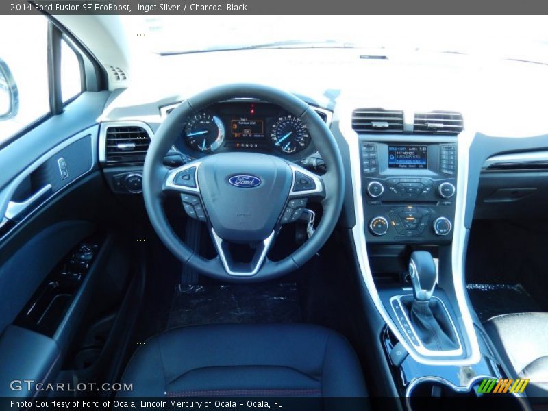 Ingot Silver / Charcoal Black 2014 Ford Fusion SE EcoBoost