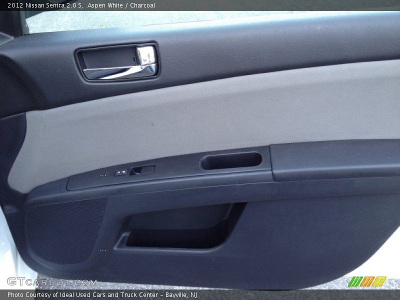 Aspen White / Charcoal 2012 Nissan Sentra 2.0 S
