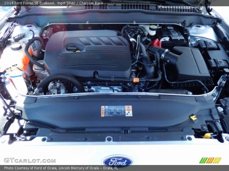 Ingot Silver / Charcoal Black 2014 Ford Fusion SE EcoBoost