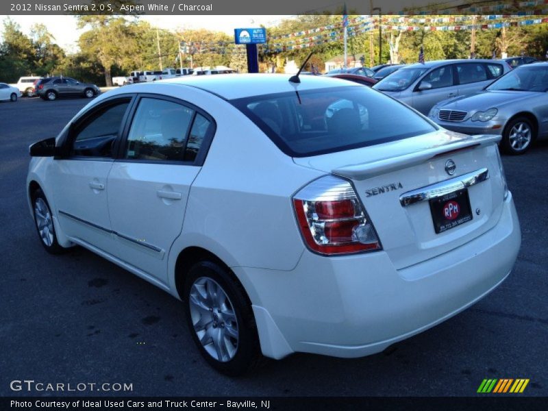 Aspen White / Charcoal 2012 Nissan Sentra 2.0 S